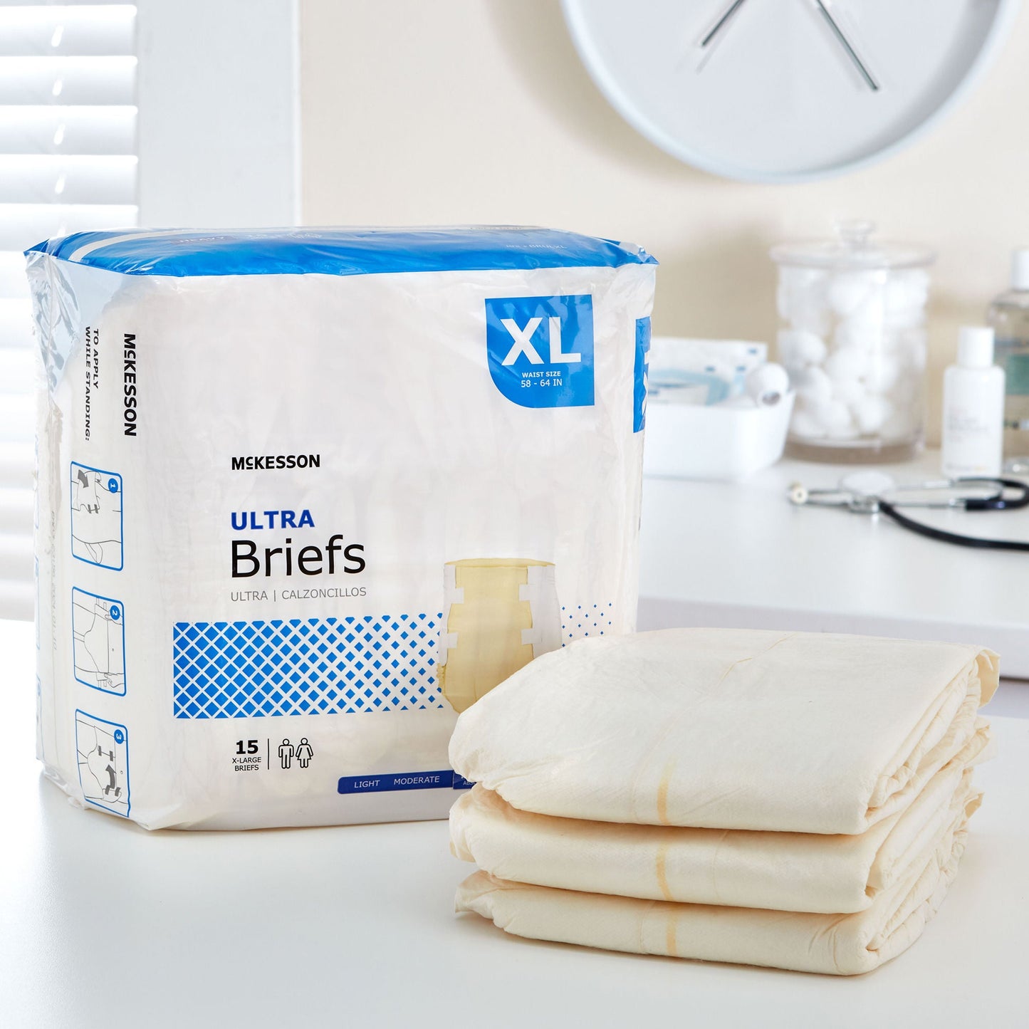 McKesson Ultra Heavy Absorbency Incontinence Brief, Extra Large