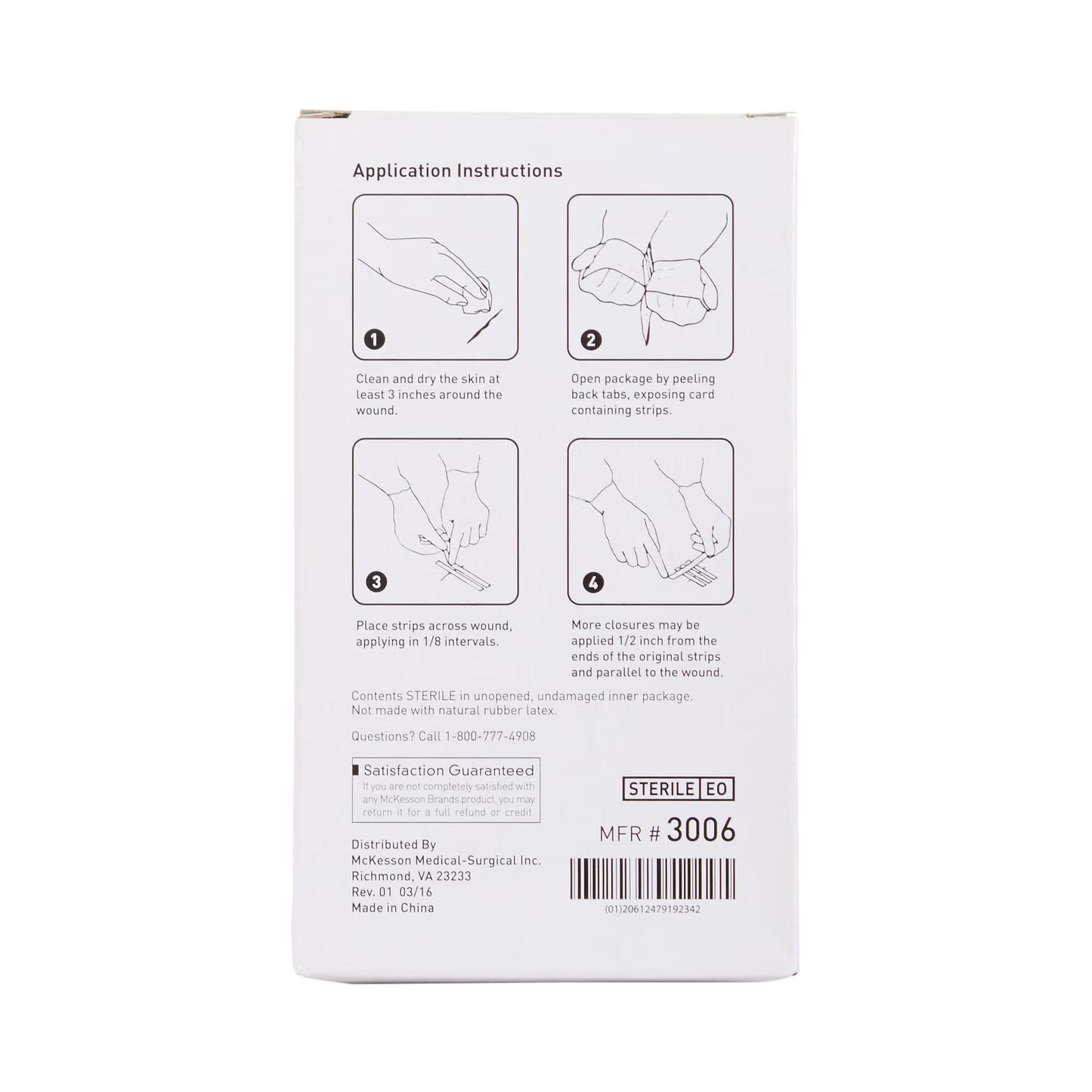 McKesson Skin Closure Strip, 1/8 X 3 Inches