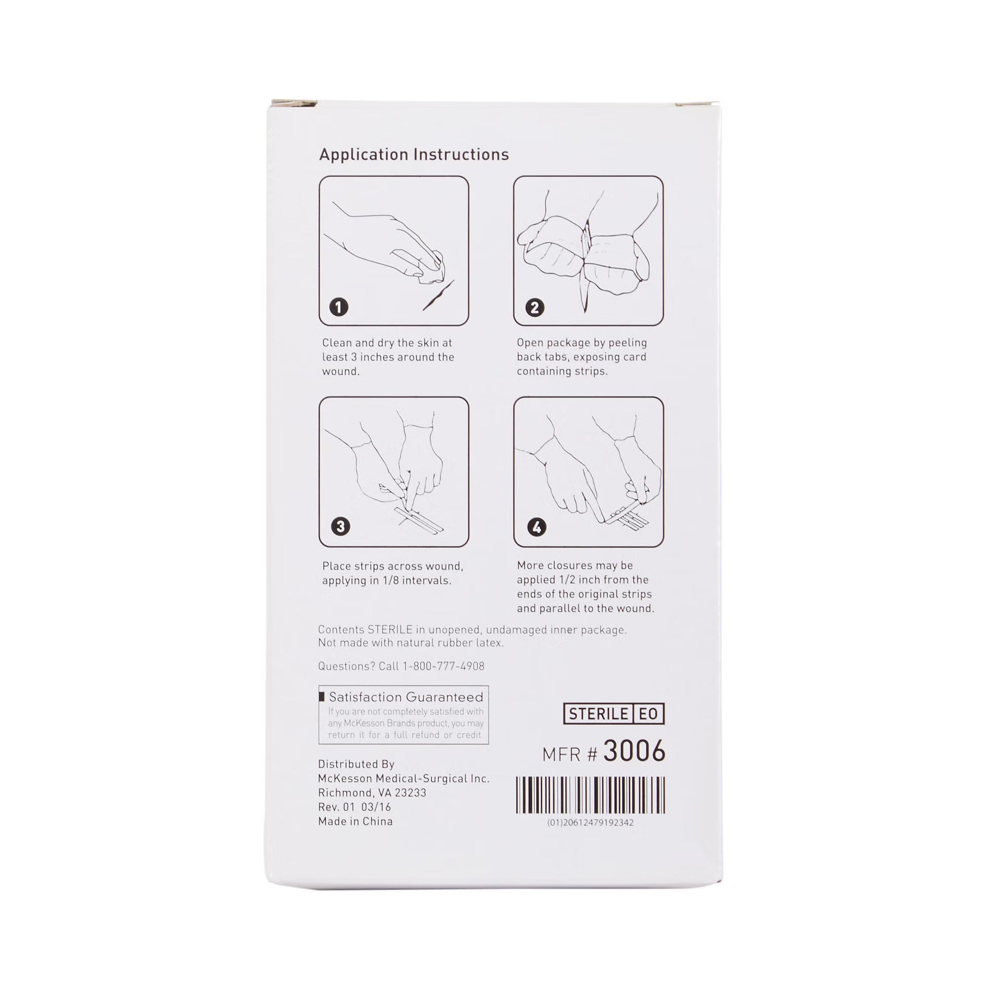 McKesson Skin Closure Strip, 1/8 X 3 Inches
