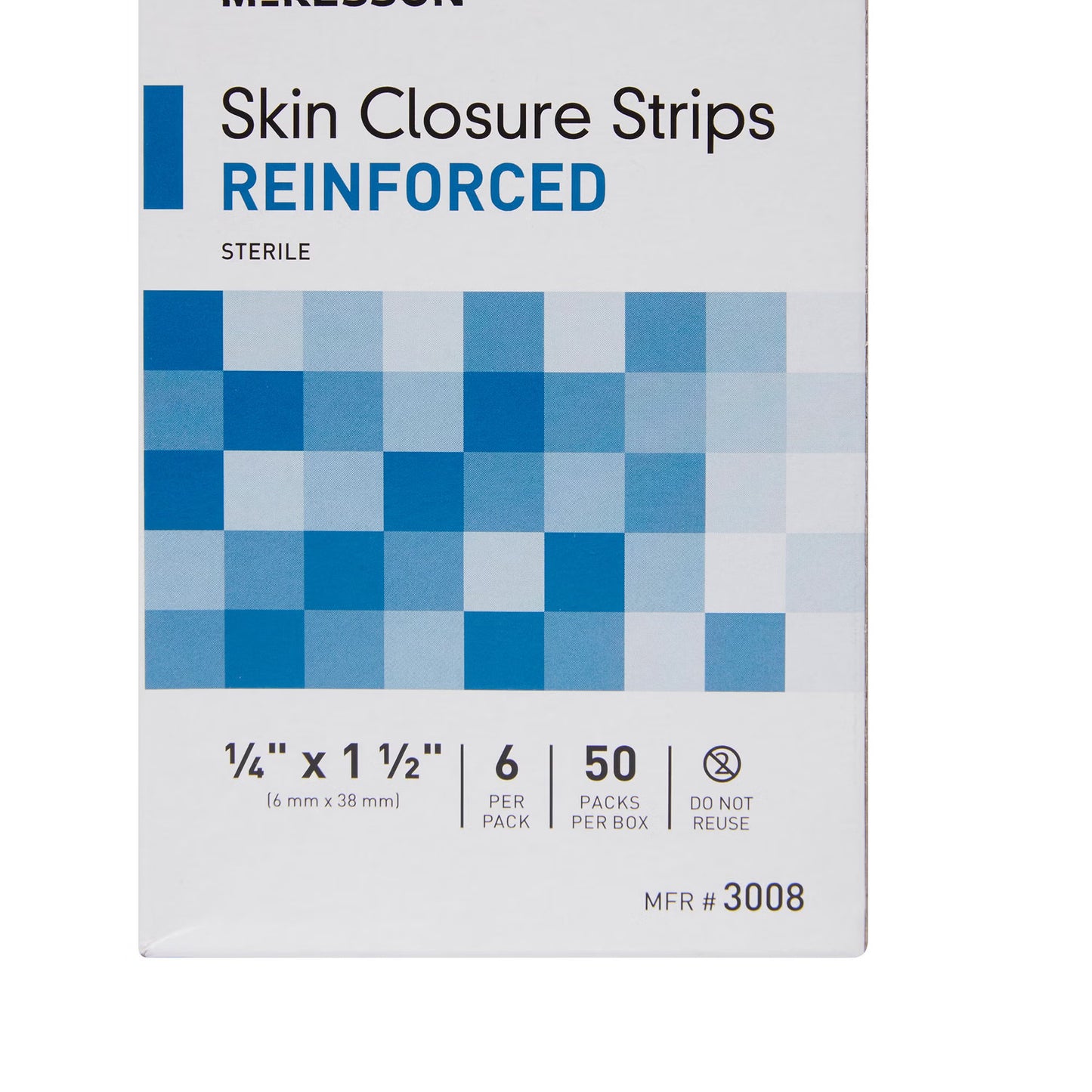 McKesson Skin Closure Reinforced Strip, 0.25 x 1.5 Inch