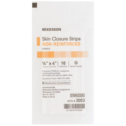 McKesson Nonreinforced Skin Closure Strip, 1/4 x 4 in.