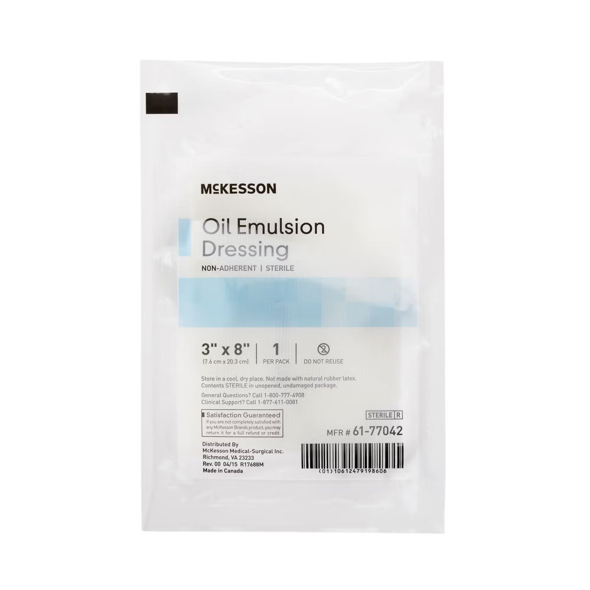McKesson Oil Emulsion Impregnated Dressing, 3 x 8 Inch