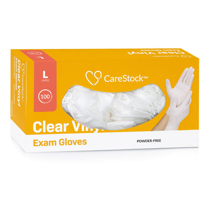 CareStock™ Vinyl Exam Glove, Large, Ivory