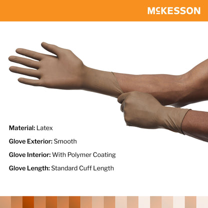 McKesson Perry® Latex Surgical Glove, Size 8.5, Brown