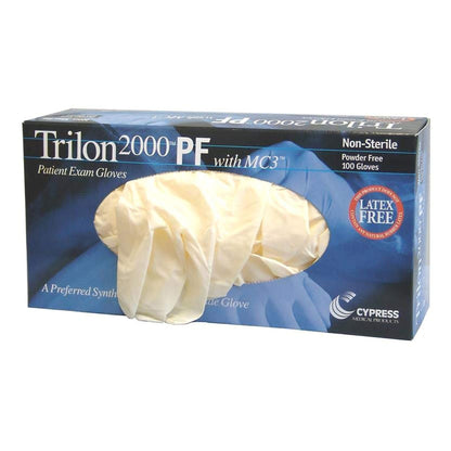 Trilon 2000® PF with MC3® Stretch Vinyl Exam Glove, Large, Ivory