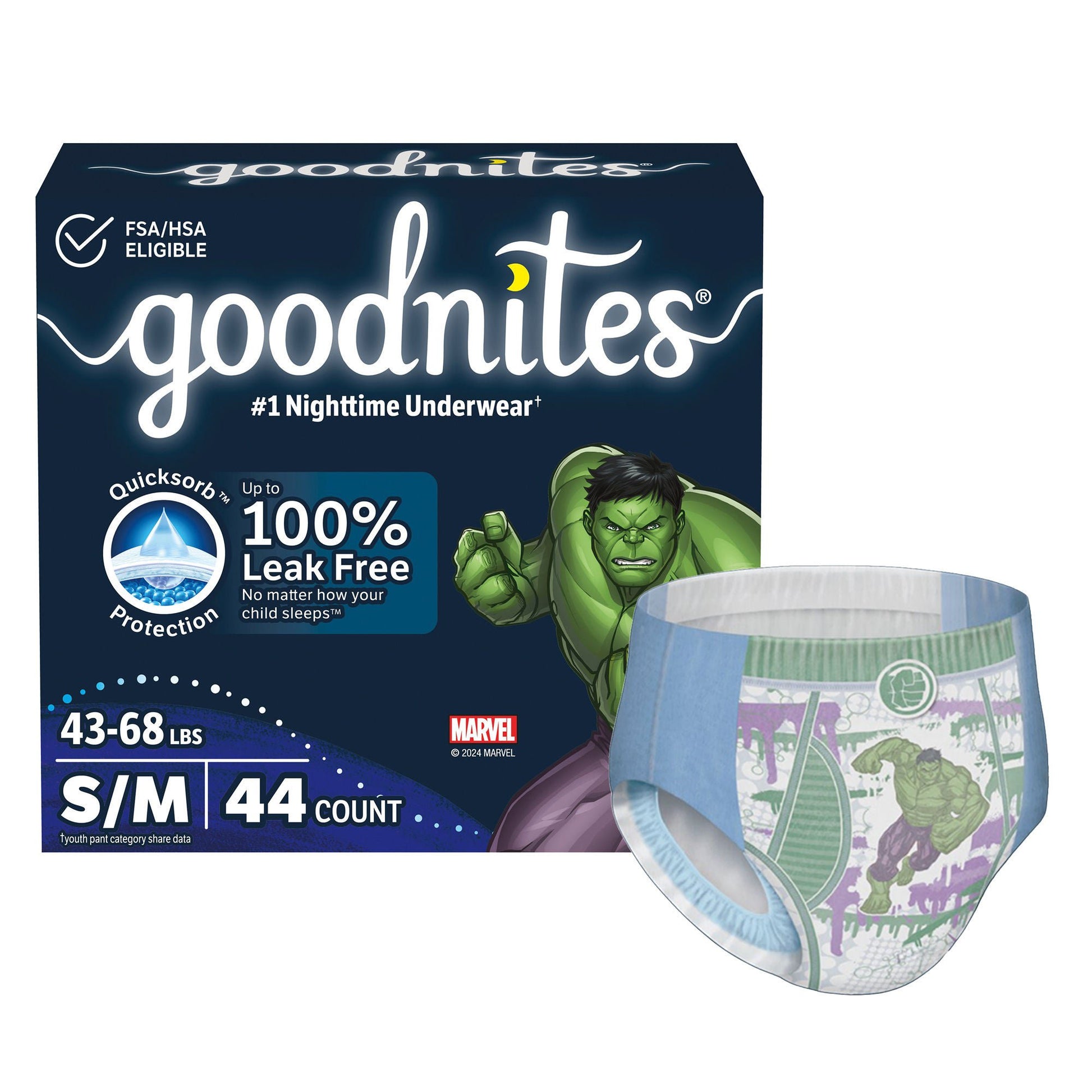 GoodNites® Absorbent Underwear for Boys, Small / Medium