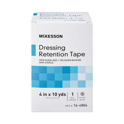 McKesson Nonwoven Fabric Dressing Retention Tape, 4 Inch x 10 Yard