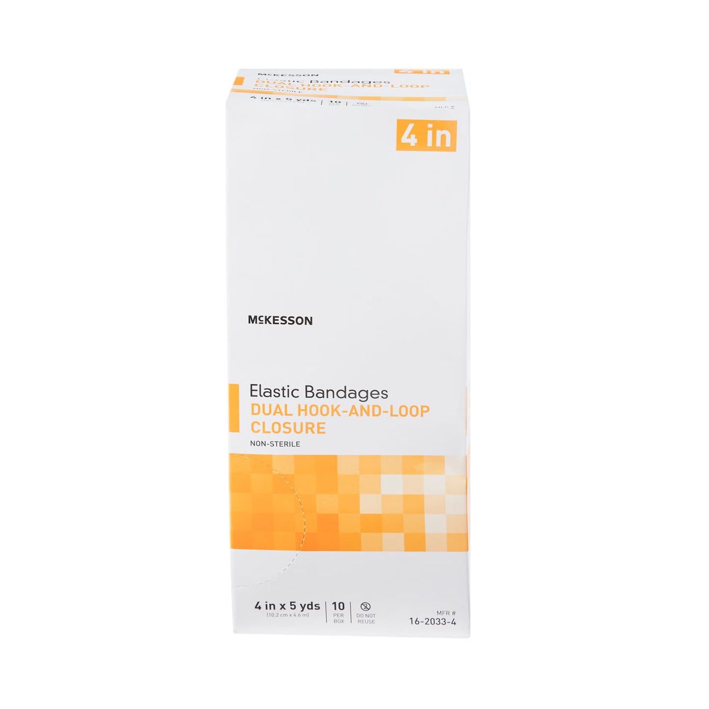 McKesson Double hook-and-loop closure Elastic Bandage, 4 Inch x 5 Yard
