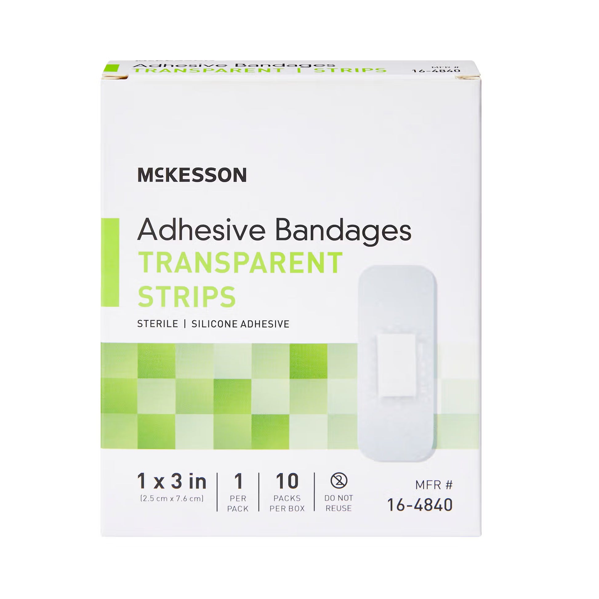 McKesson Sheer Adhesive Strip, 1 x 3 Inch