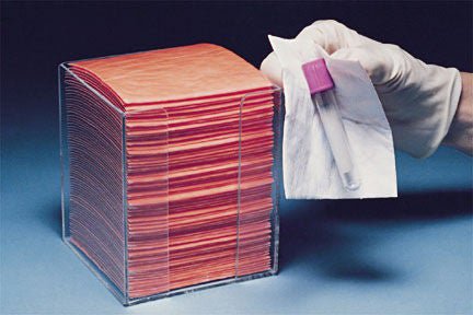 Biohazard Wipe BloodBloc™ Standard Absorbency 250 Count Poly Pack 4 X 4 Inch NonSterile Disposable