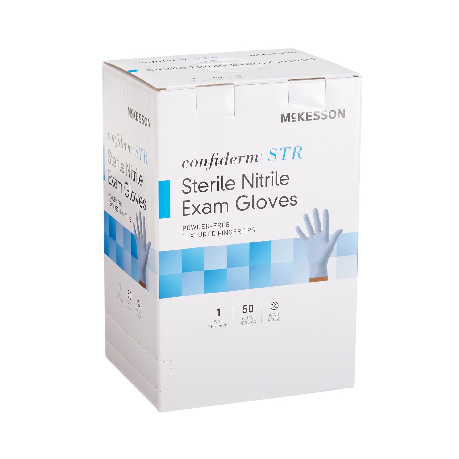 McKesson Confiderm® STR Nitrile Exam Glove, Extra Large, Blue