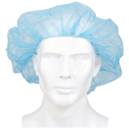 McKesson Disposable Bouffant Surgical Caps, Blue, Elastic Closure, X-Large, 24"