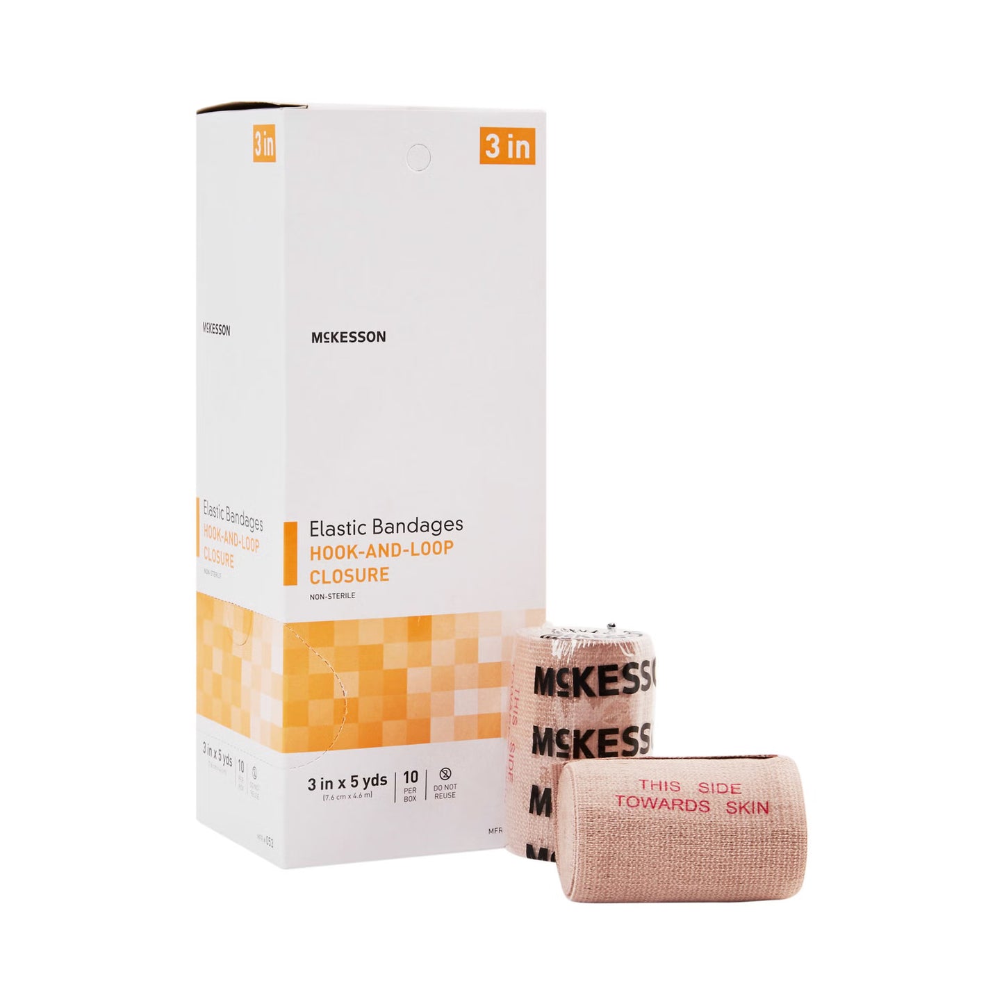McKesson hook-and-loop closure Elastic Bandage, 3 Inch x 5 Yard