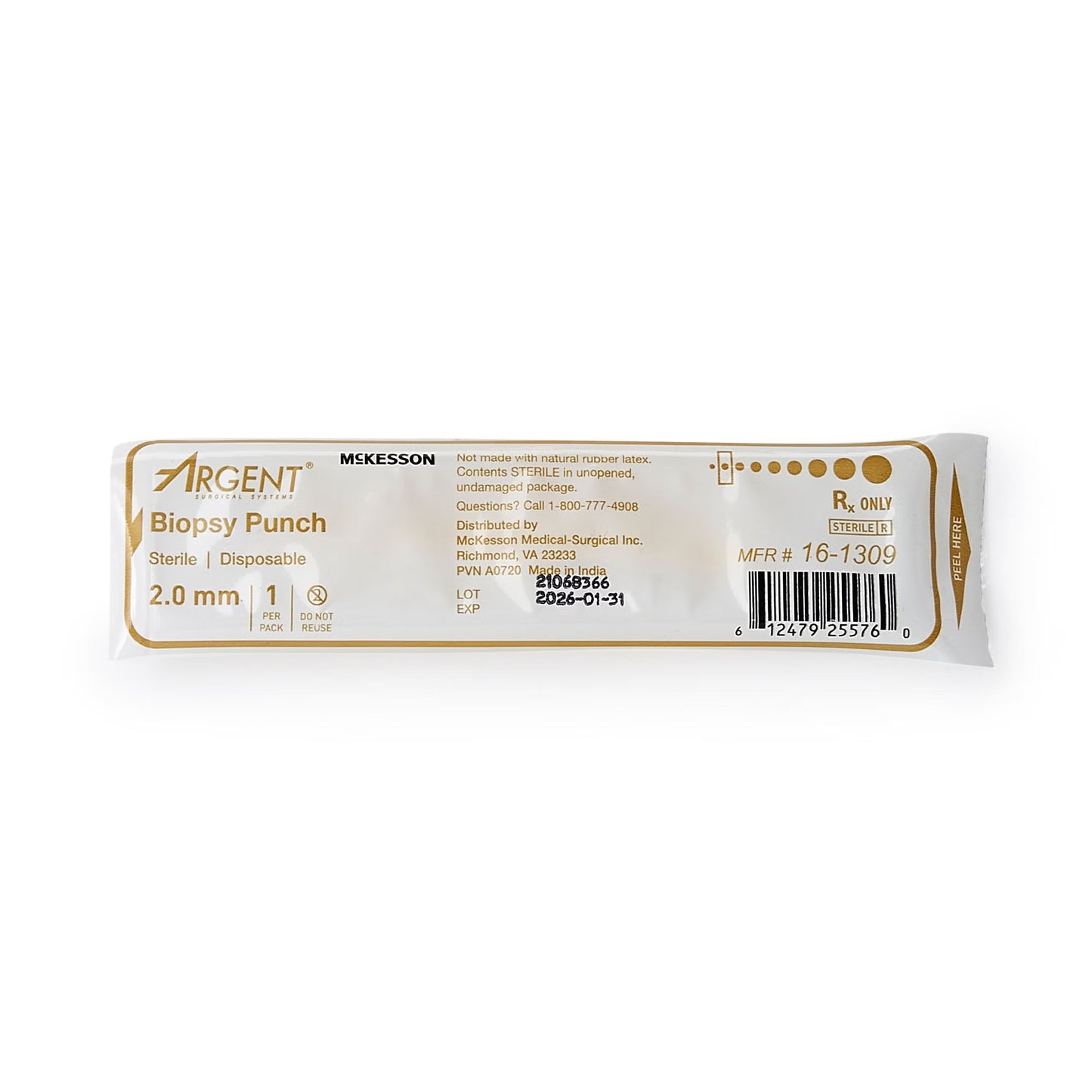 McKesson Argent™ Disposable Biopsy Punches, 2.0 mm