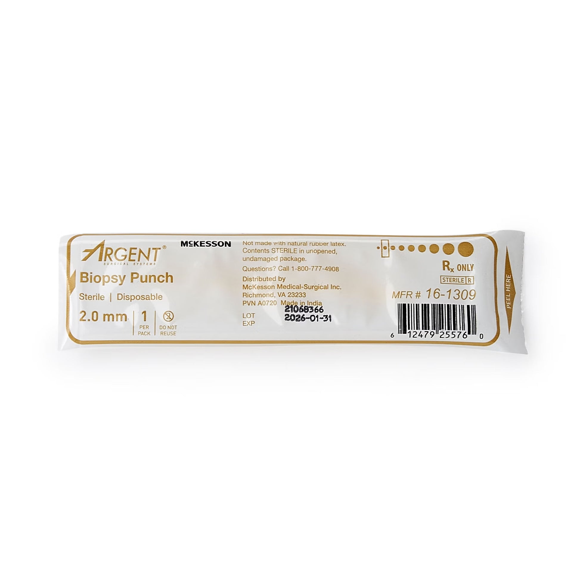 McKesson Argent™ Disposable Biopsy Punches, 2.0 mm