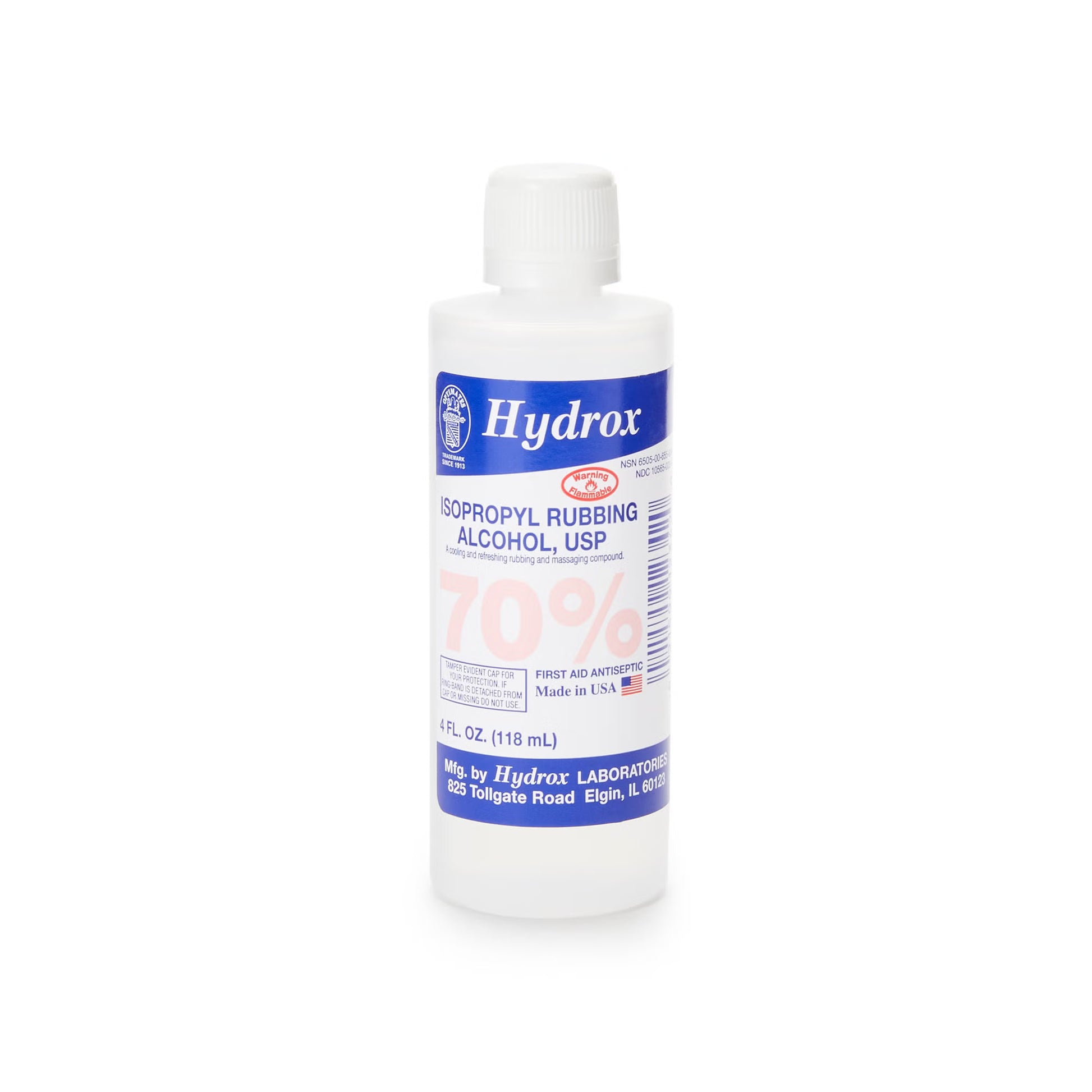 Hydrox Isopropyl Alcohol, 4-ounce Bottle