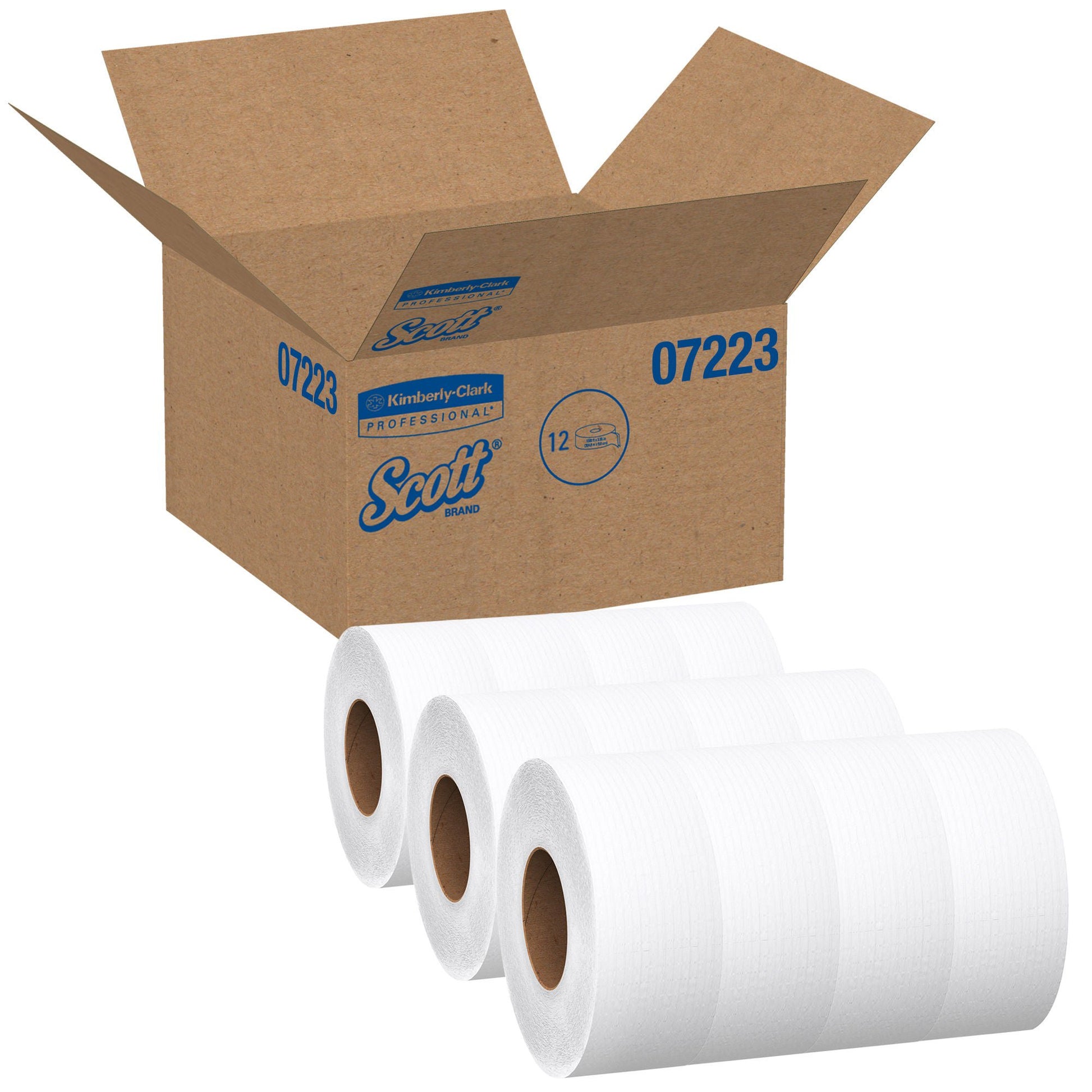 Toilet Tissue Scott® Essential JRT White 1-Ply Jumbo Size Cored Roll Continuous Sheet 3-11/20 Inch X 2000 Foot