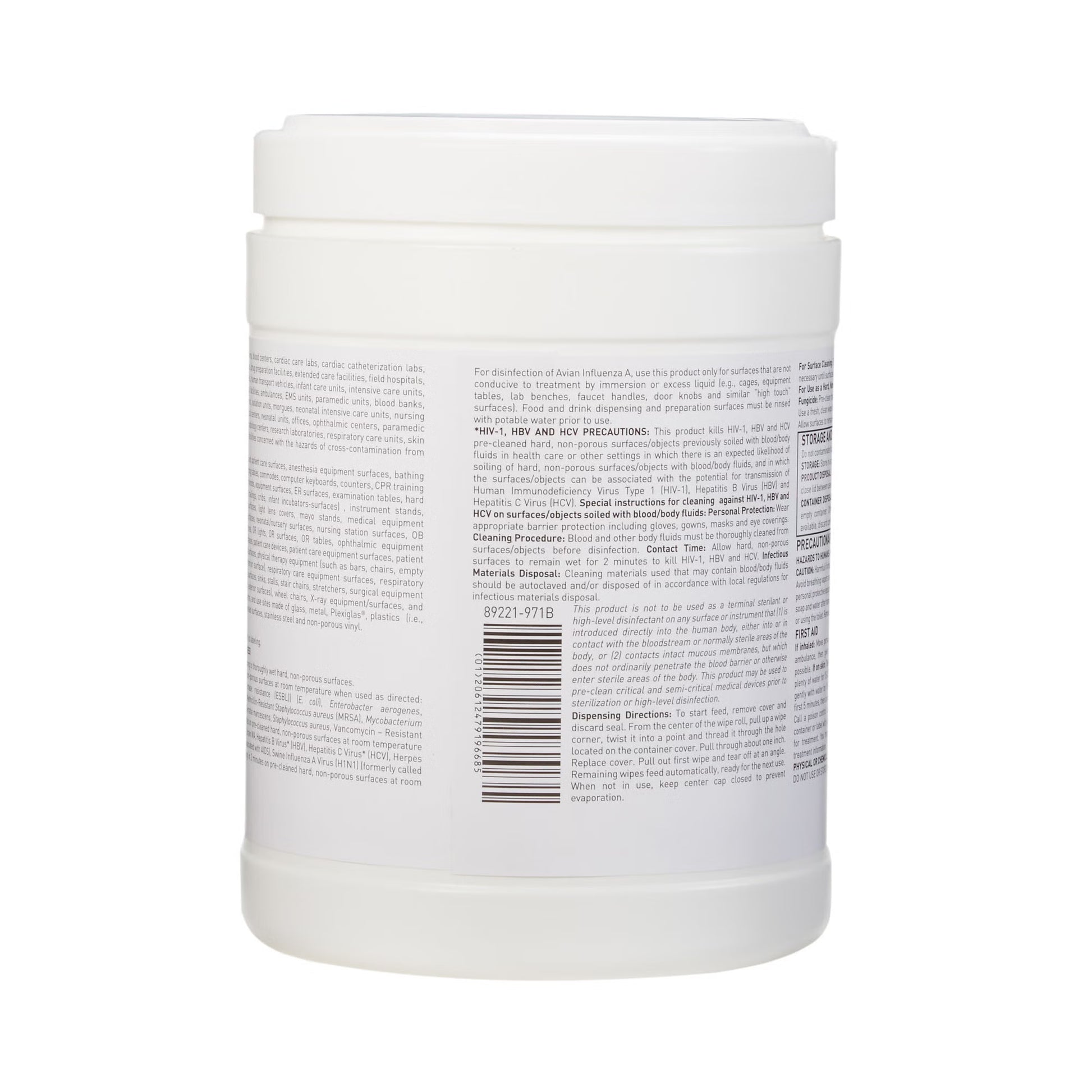McKesson Germicidal Extra Large Surface Disinfectant Wipes, Canister