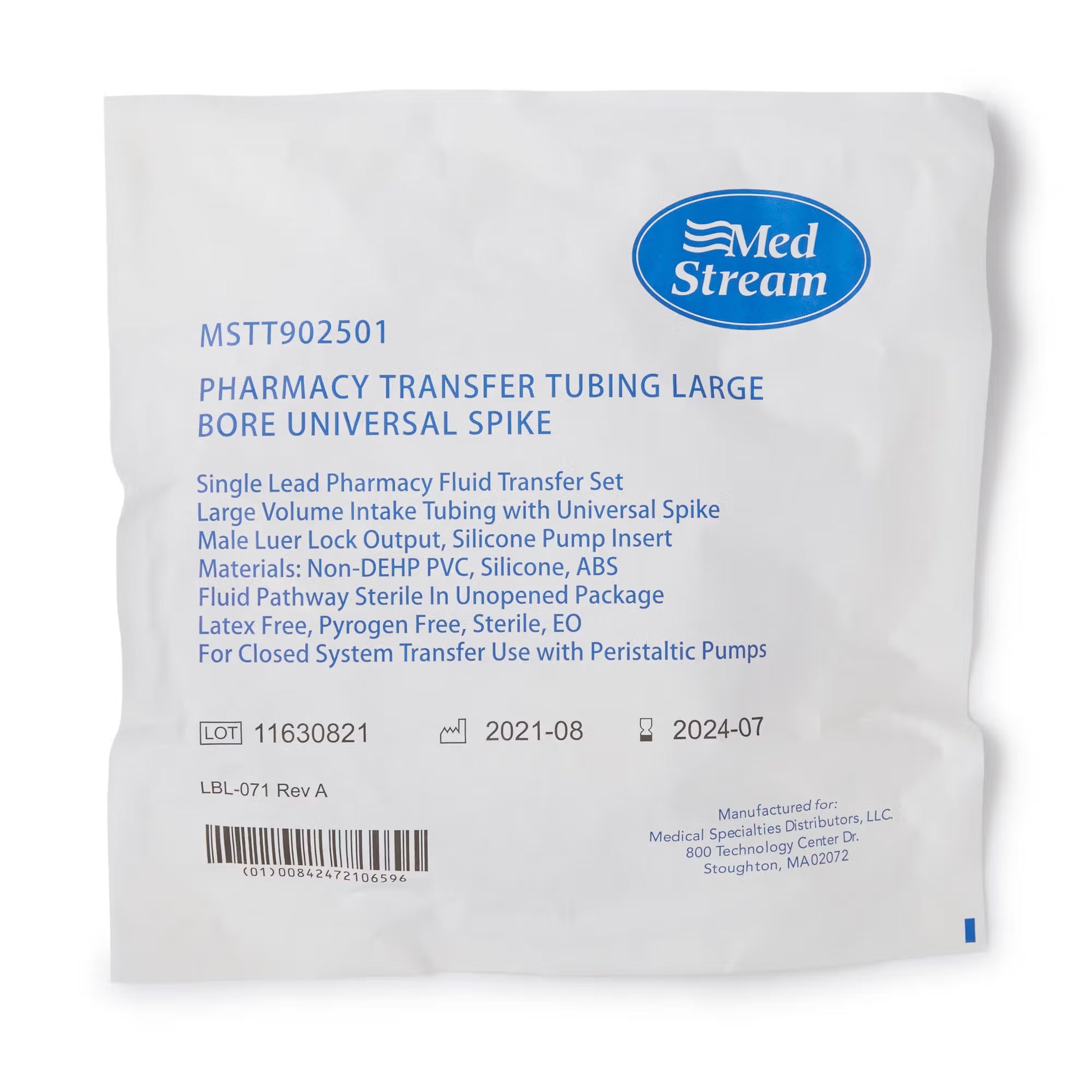 Pharmacy Pump Tube Set McKesson Non-DEHP Universal Vented / Non-Vented Large Bore Sterile
