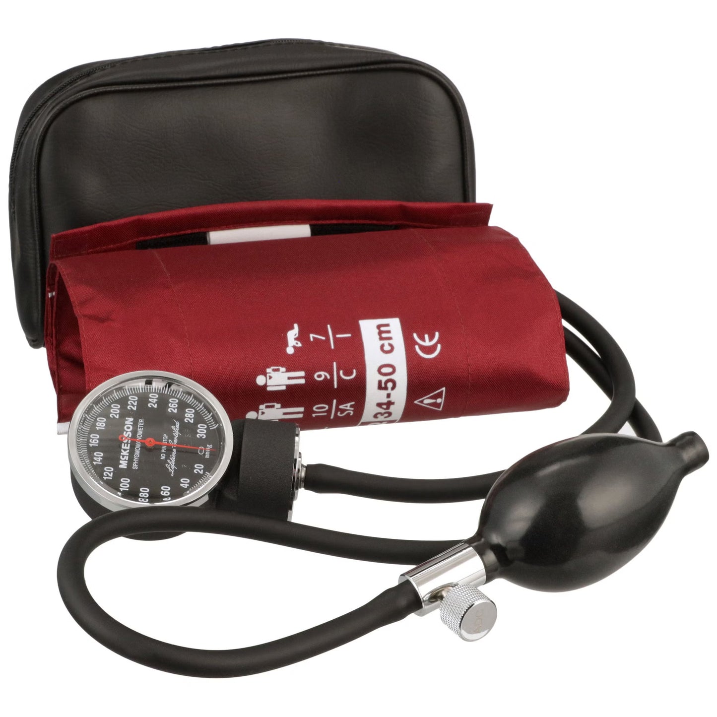 McKesson Lumeon Aneroid Sphygmomanometer with Large Cuff, 2-Tube, Pocket-Size