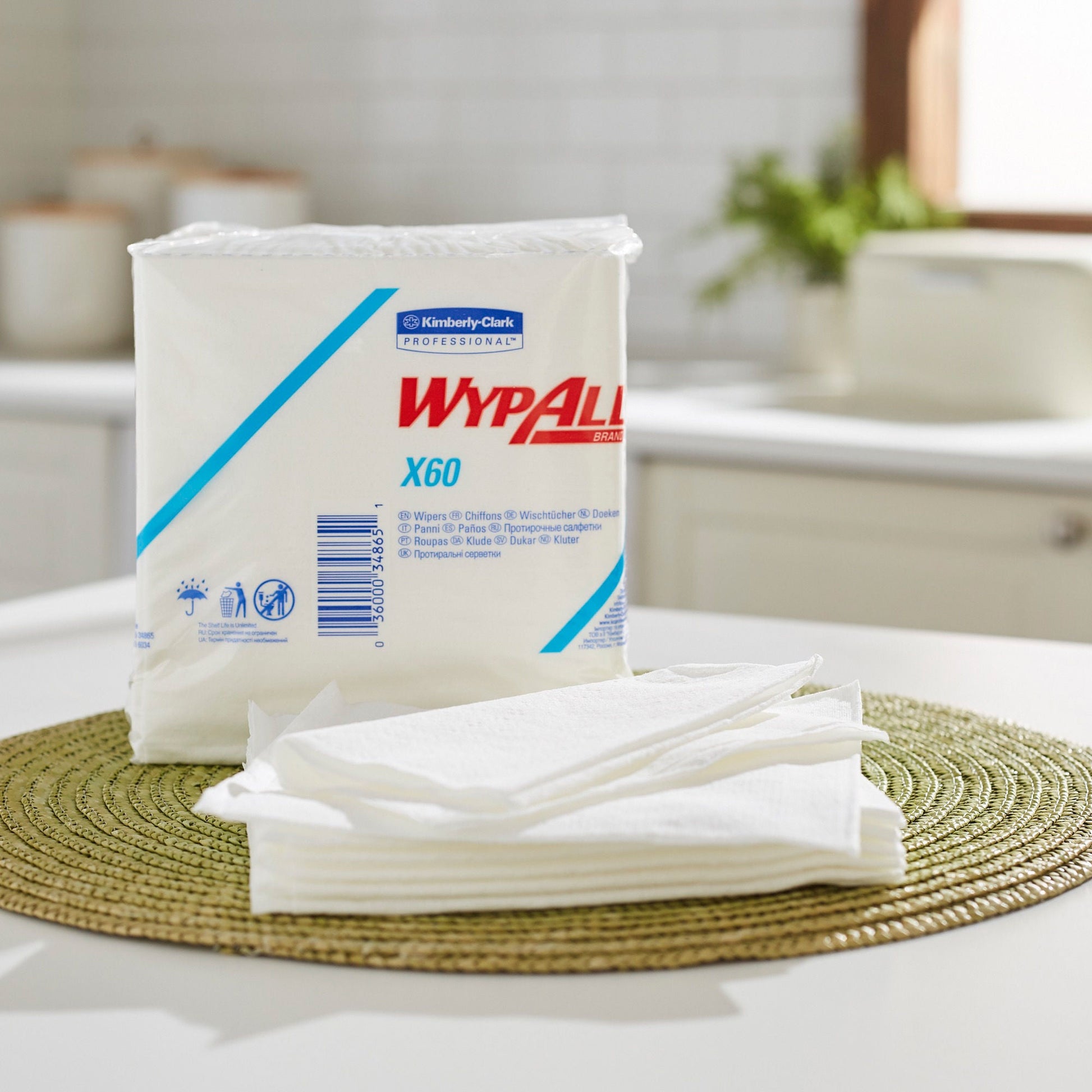 WypAll® X60 Task Wipe, Quarter Fold