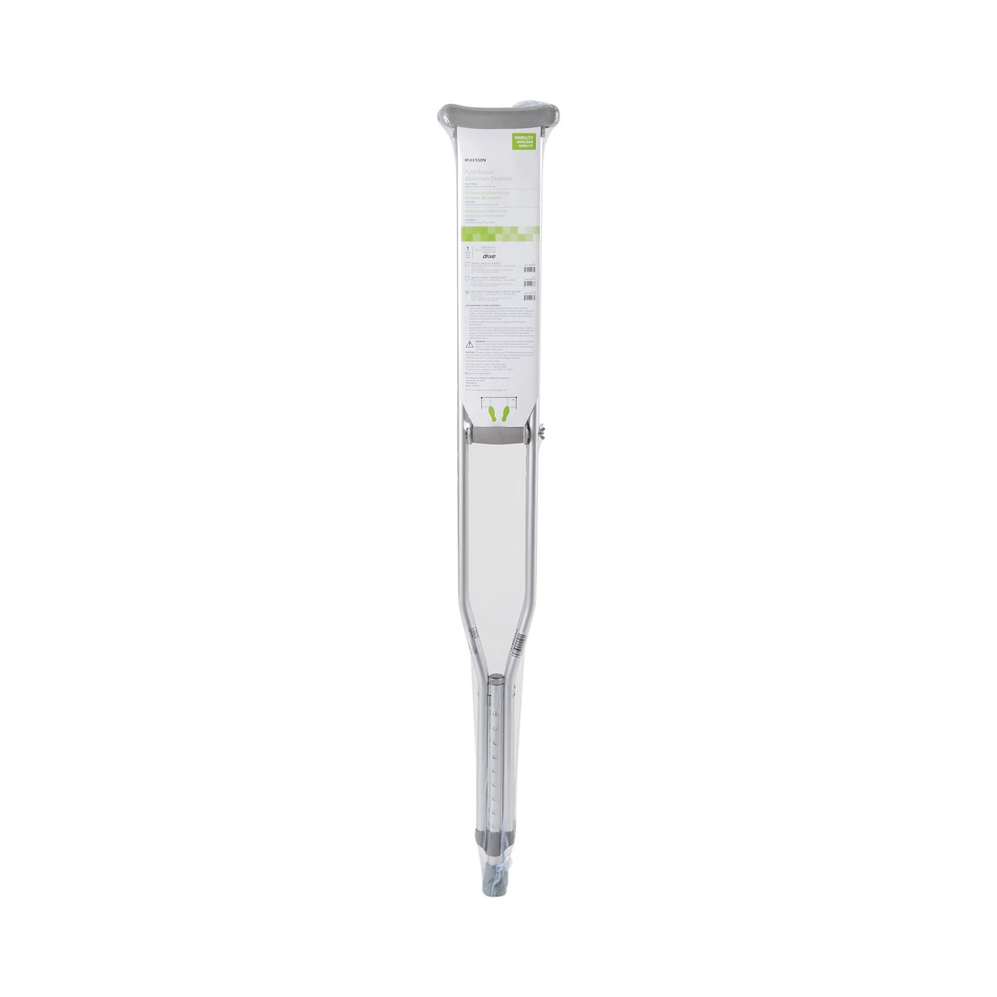 McKesson Underarm Crutches for Adults 5'10" – 6'6"