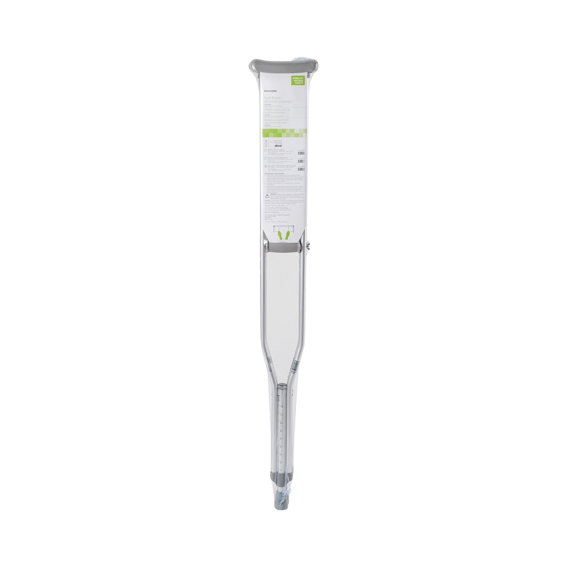 McKesson Underarm Crutches for Adults 5'10" – 6'6"