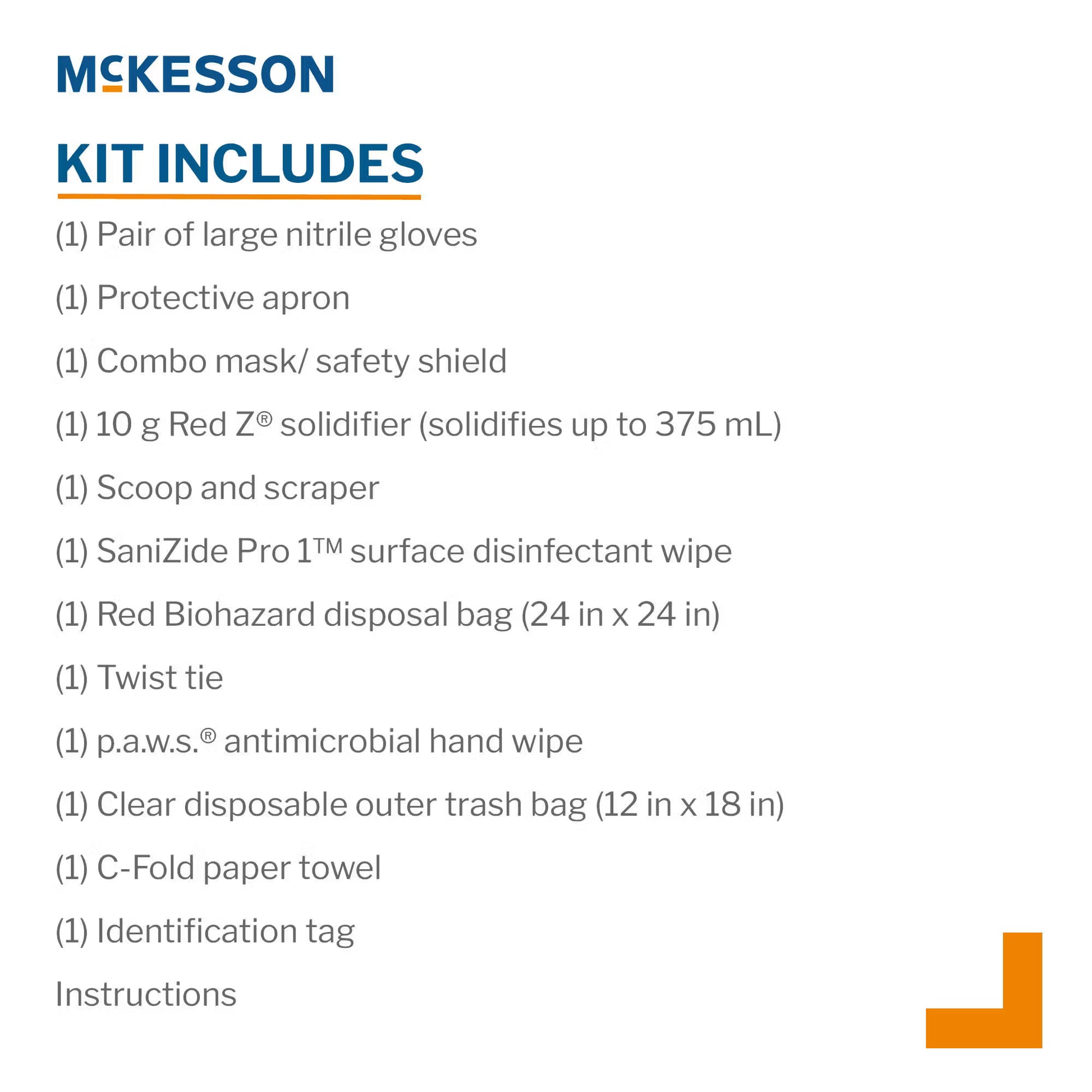 McKesson Universal Precaution Compliance Spill Kit