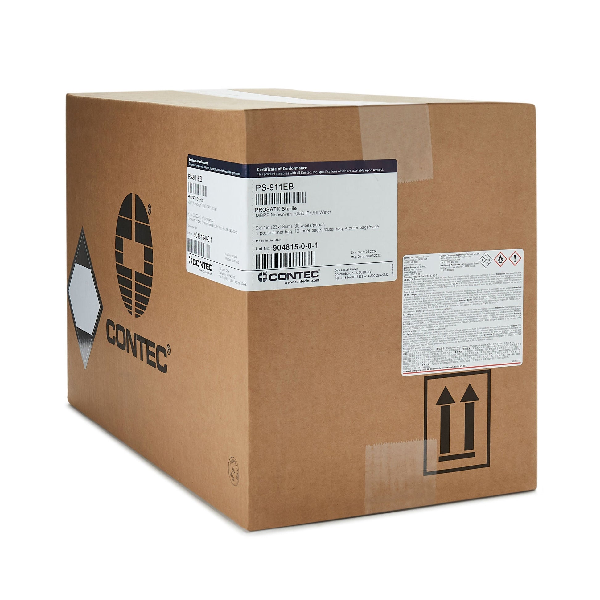 PROSAT® Sterile™ PreSaturated Cleanroom Wipe