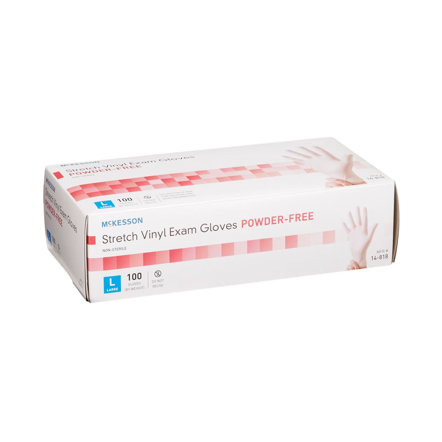 McKesson Stretch Vinyl Exam Glove, Large, Ivory
