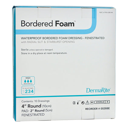 BorderedFoam® Adhesive with Border Foam Dressing, 4-Inch Round
