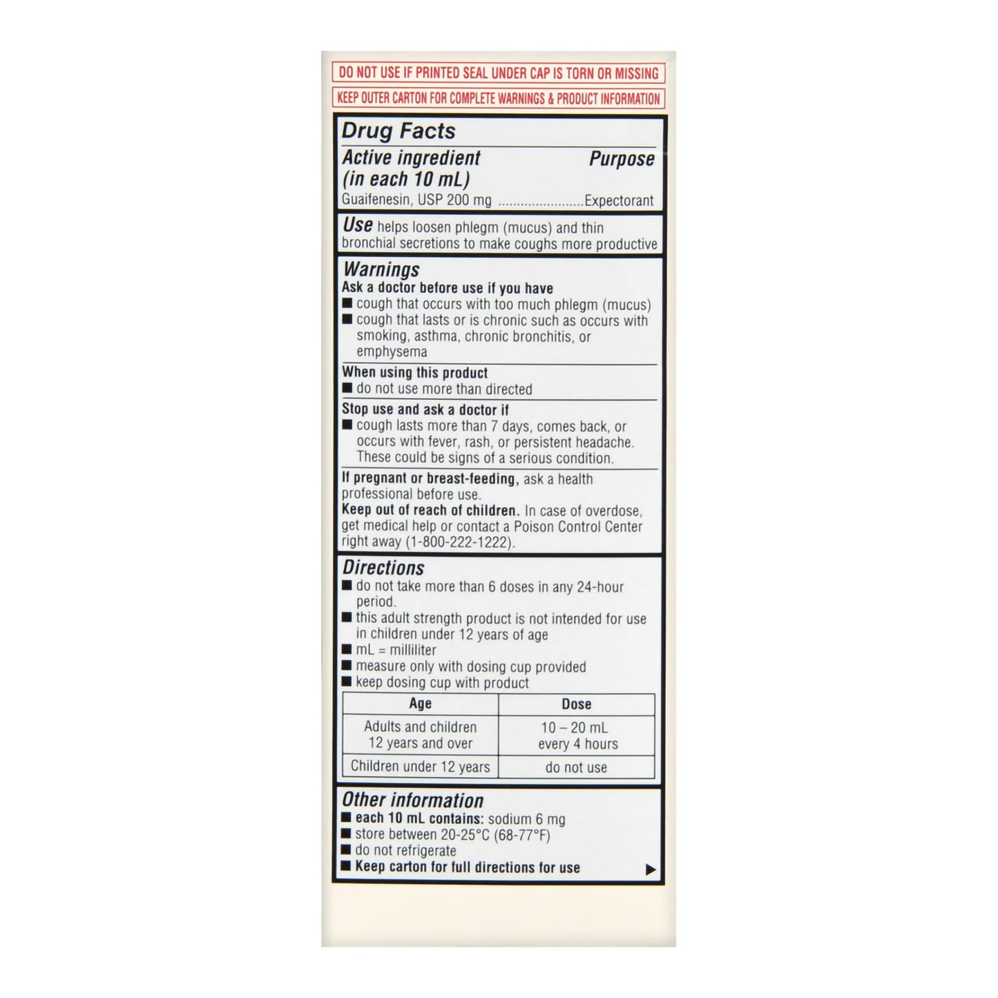 Thrive & Foster™ Guaifenesin Cold and Cough Relief