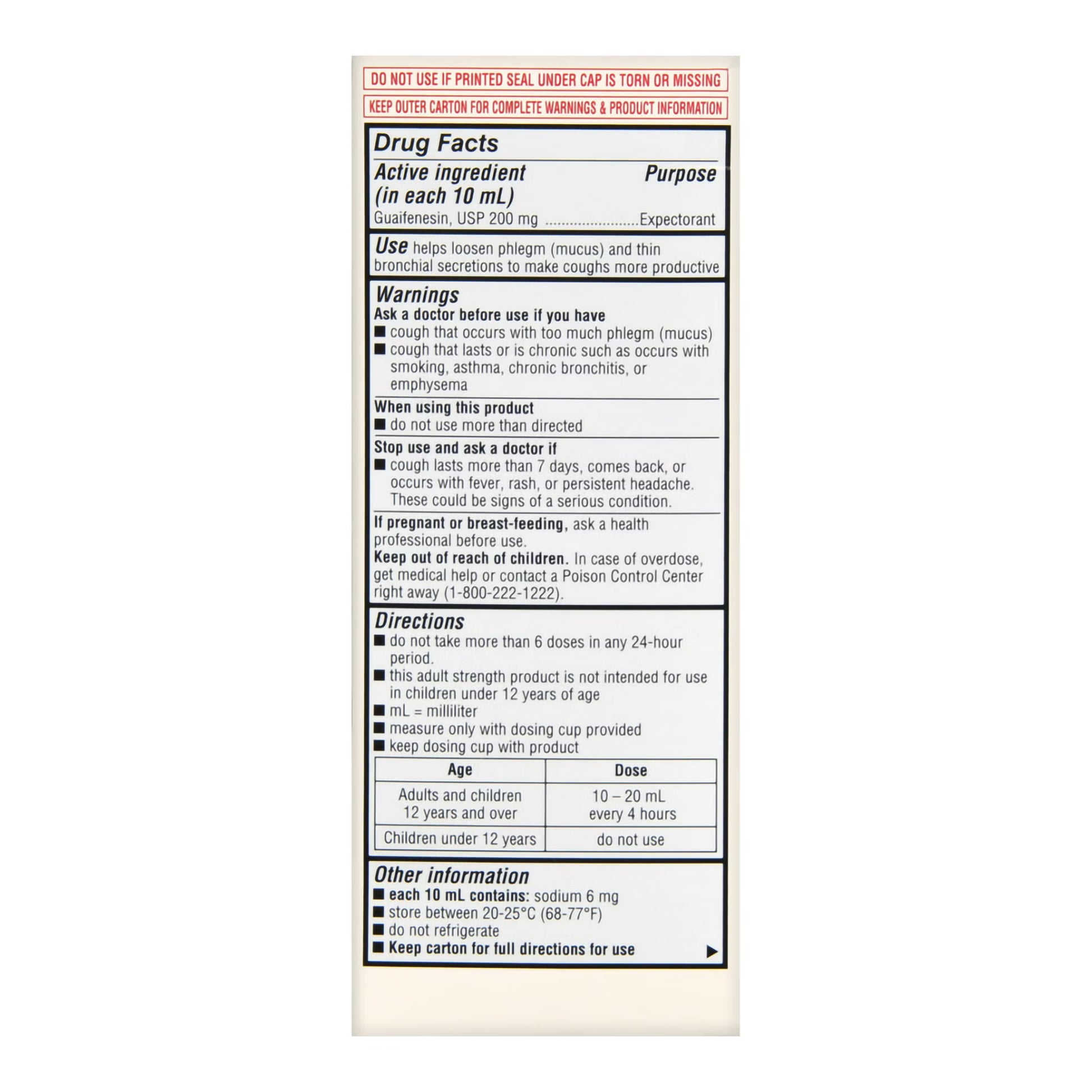 Thrive & Foster™ Guaifenesin Cold and Cough Relief