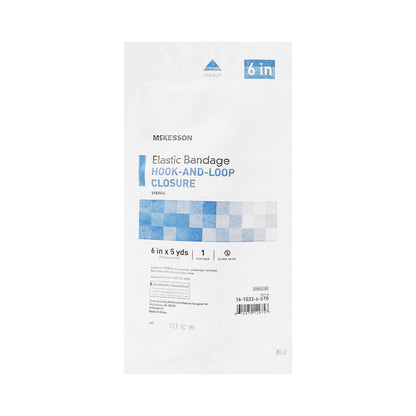 McKesson hook-and-loop closure Elastic Bandage, 6 Inch x 5 Yard