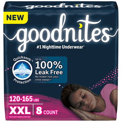 GoodNites® Nighttime Underwear for Girls, 2X-Large