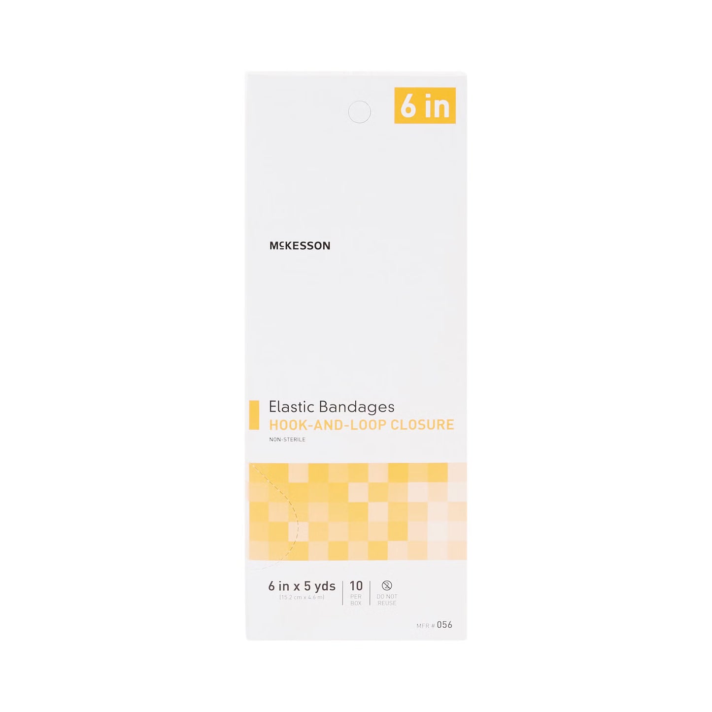 McKesson hook-and-loop closure Elastic Bandage, 6 Inch x 5 Yard