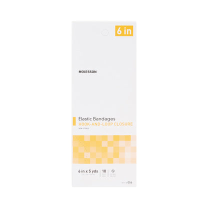 McKesson hook-and-loop closure Elastic Bandage, 6 Inch x 5 Yard