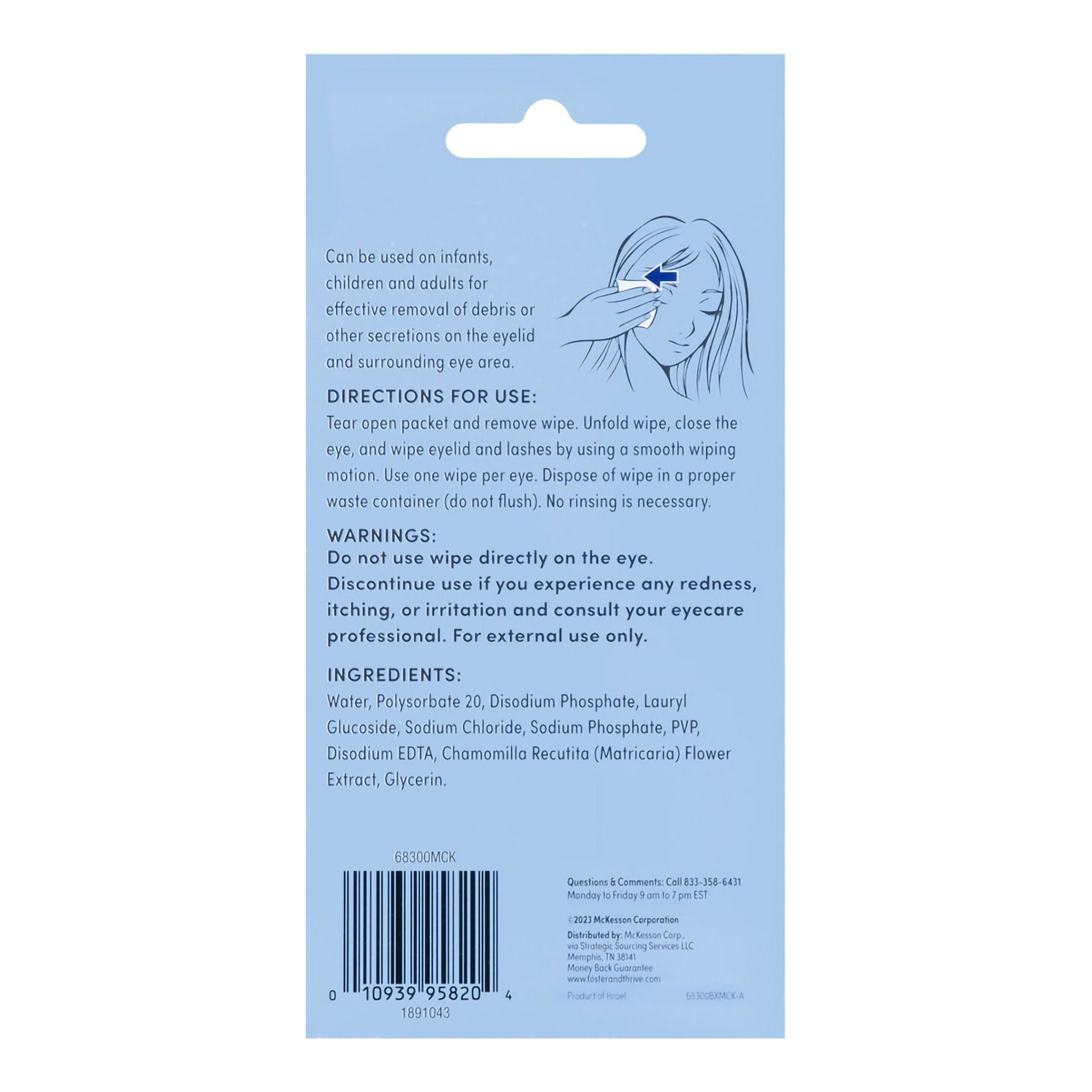 Foster & Thrive™ Rinse-Free Eyelid Wipes