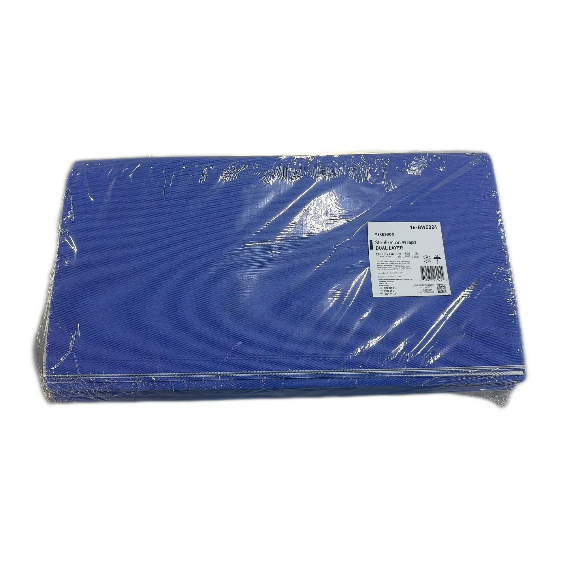 McKesson Sterilization Wrap, 24 x 24 Inch, Grade 500