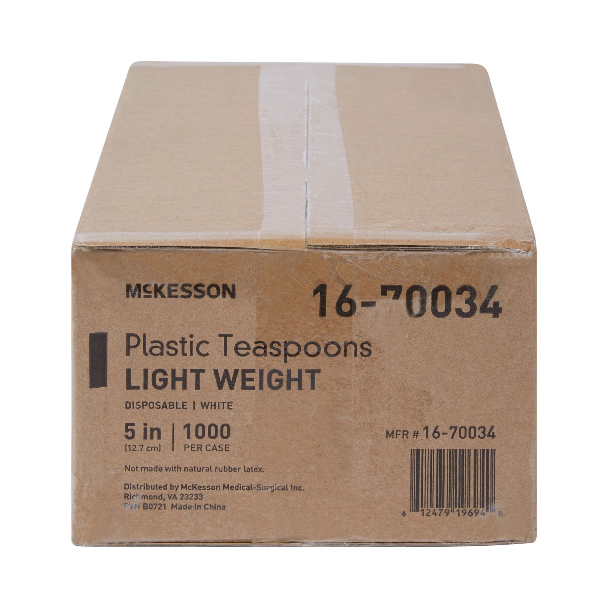 McKesson White Polypropylene Spoon