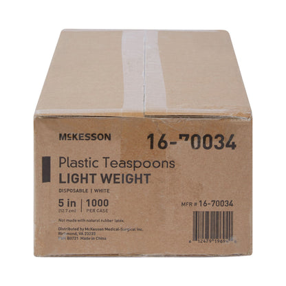 McKesson White Polypropylene Spoon