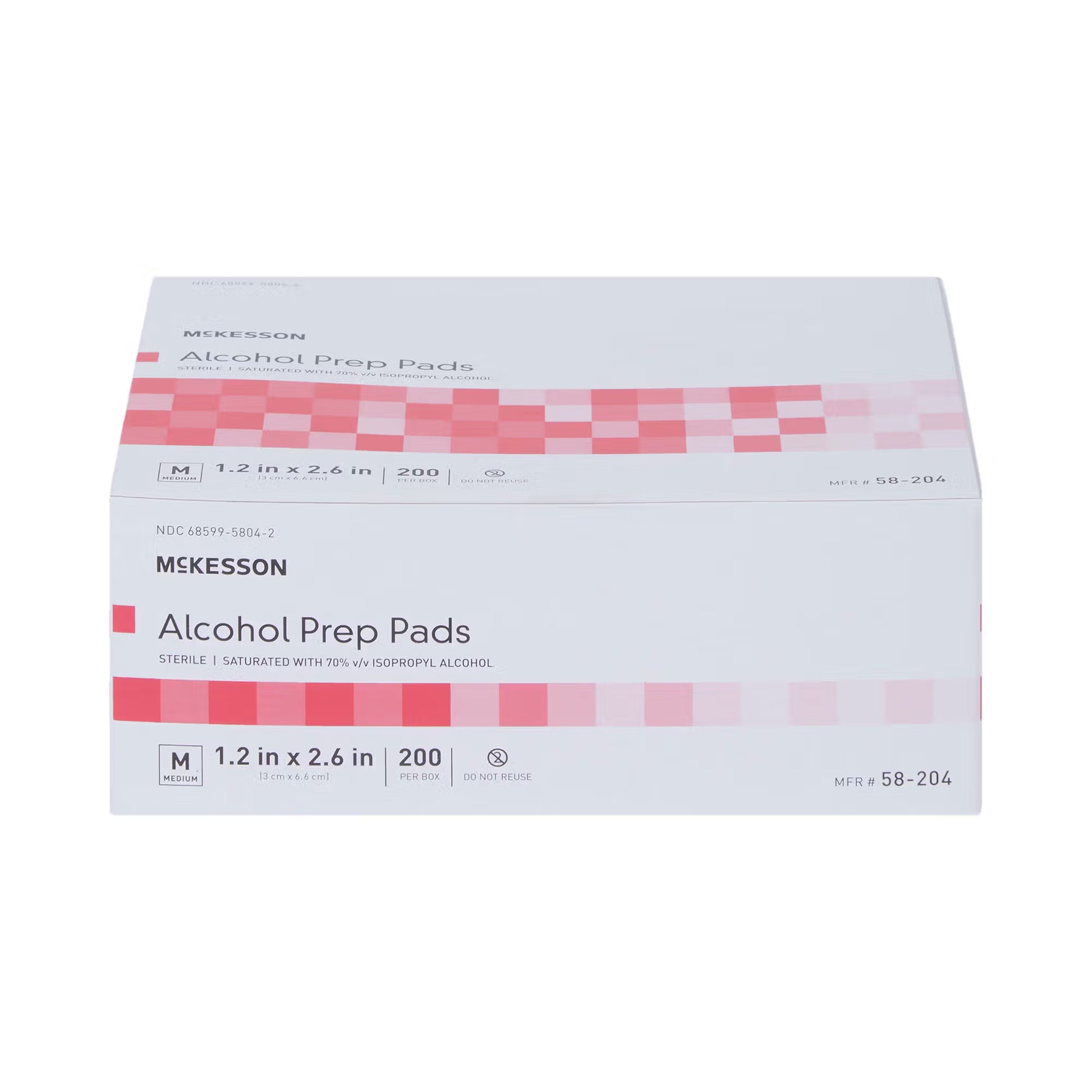 McKesson 70% Isopropyl Alcohol Prep Pad, Medium