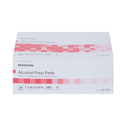 McKesson 70% Isopropyl Alcohol Prep Pad, Medium