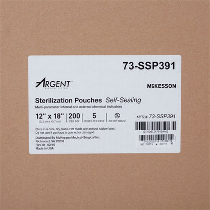 McKesson Argent® Sure-Check® Sterilization Pouch, 12 x 18 Inch