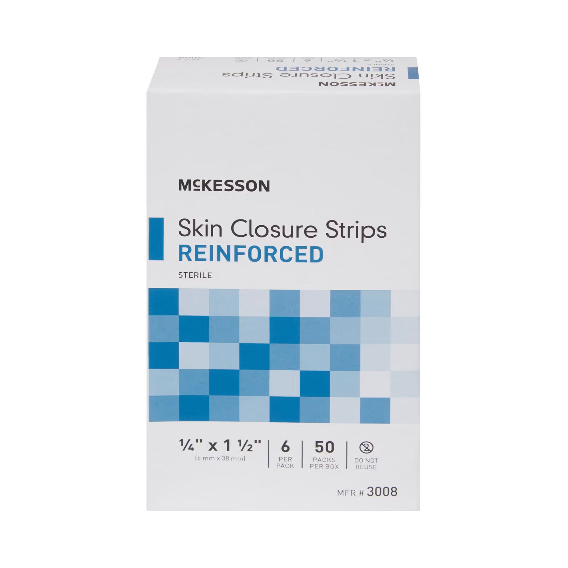McKesson Skin Closure Reinforced Strip, 0.25 x 1.5 Inch