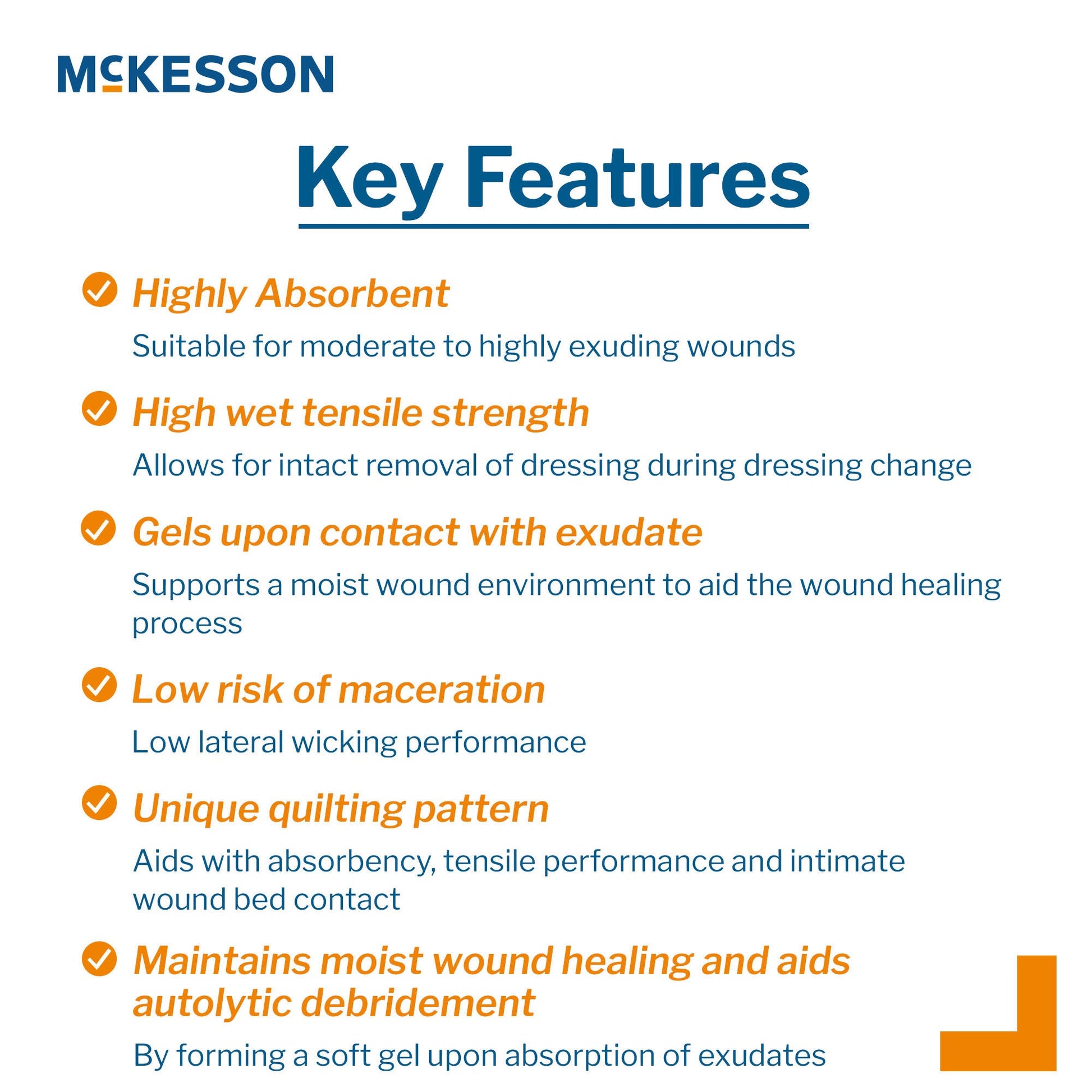 McKesson Gelling Fiber Wound Dressing, 4 x 4-3/4 Inch