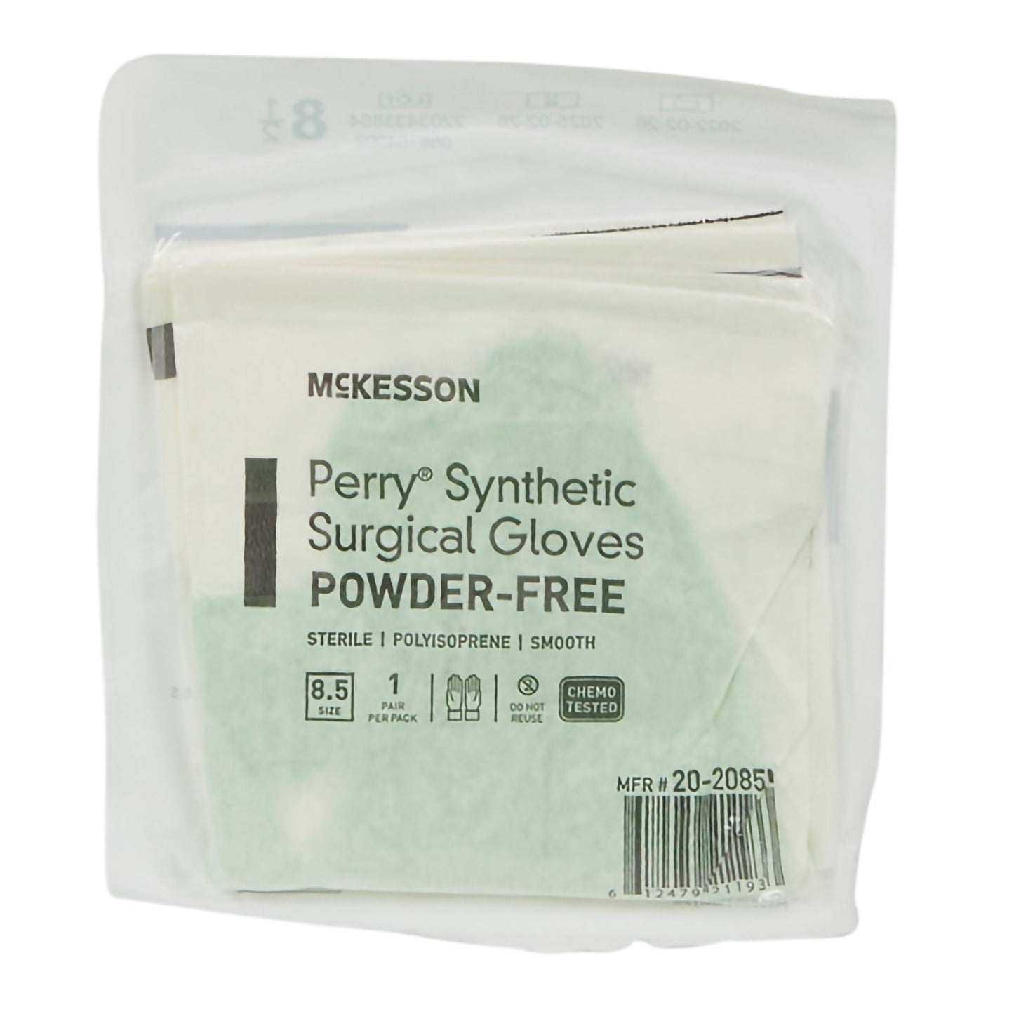 McKesson Perry® Performance Plus Polyisoprene Surgical Glove, Size 8.5, Green
