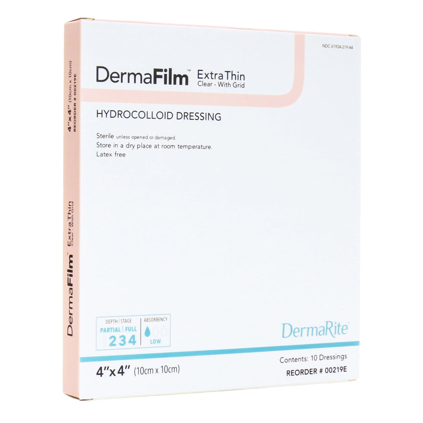 DermaFilm® Hydrocolloid Dressing, 4 x 4 Inch