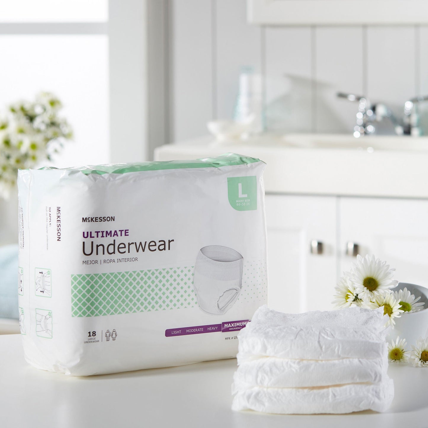 McKesson Ultimate Heavy Absorbency Incontinence Underwear, Large