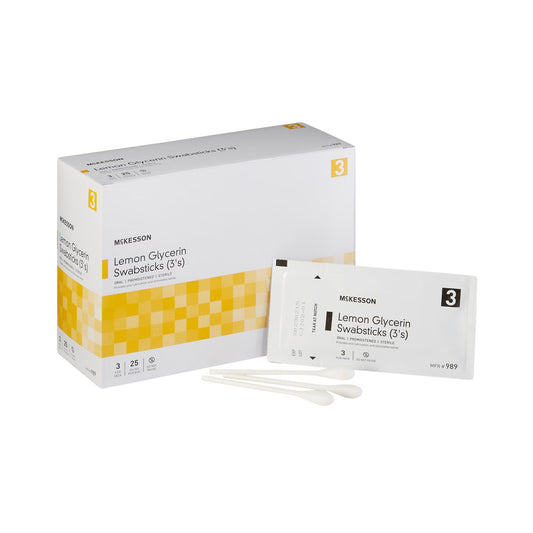 McKesson Oral Swabstick, Lemon Glycerin, Sterile